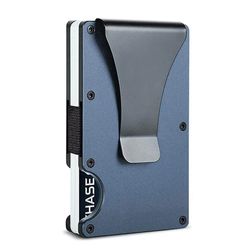 slim blocking wallet, minimalist credit card holder for men and women, with money clip, scratch resistant