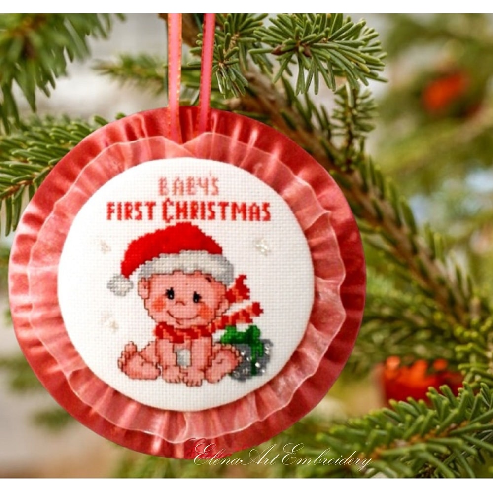 Babys First Christmas Ornament Handmade 1st Christmas Boy My First Christmas Keepsake New Parent Gi 1