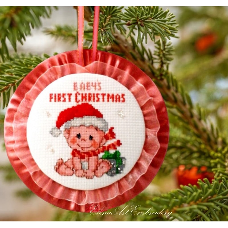 Babys First Christmas Ornament Handmade 1st Christmas Boy My First Christmas Keepsake New Parent Gi 1