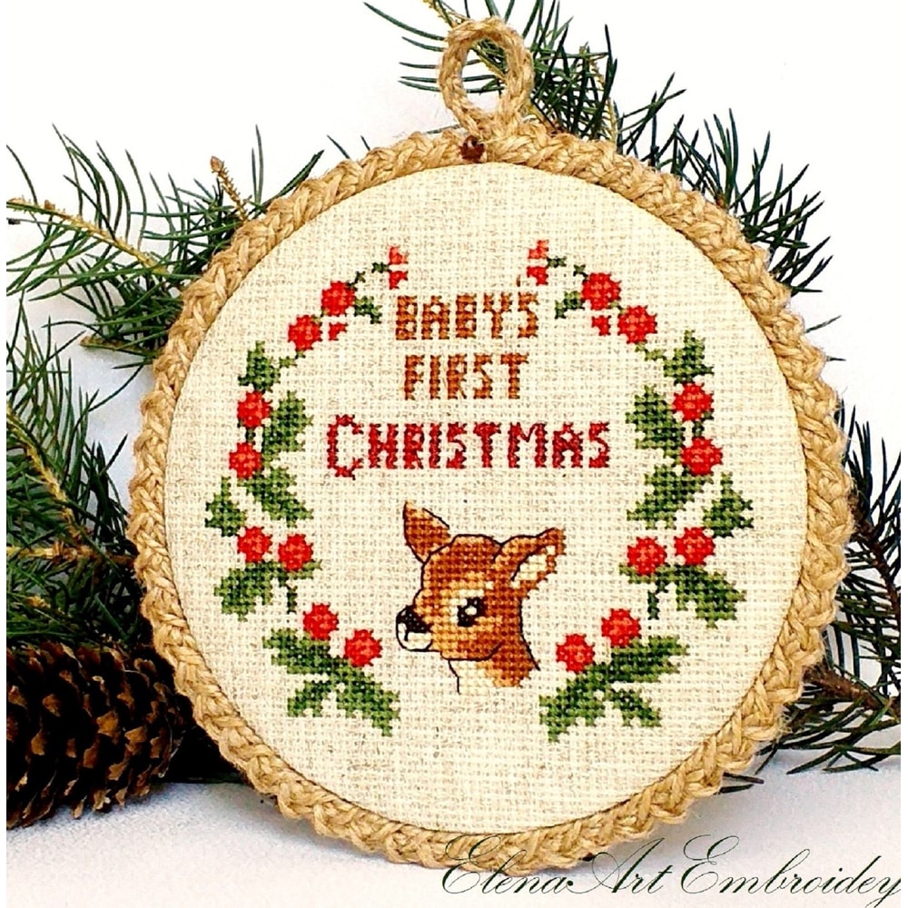Babys First Christmas Ornament Handmade 1st Christmas Boy My First Christmas Keepsake New Parent Gi 9