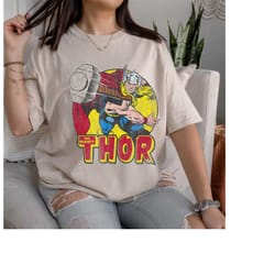 marvel mighty thor hammer throw vintage graphic tshirt retro marvel comic shirt, marvel comic book shirt, wdw magic kin