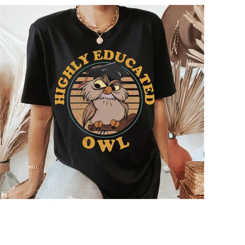 Retro Archimedes Highly Educated Owl Shirt, The Sword In The Stone T-Shirt, Magic Kingdom, Disneyland Epcot Family Trip.jpg
