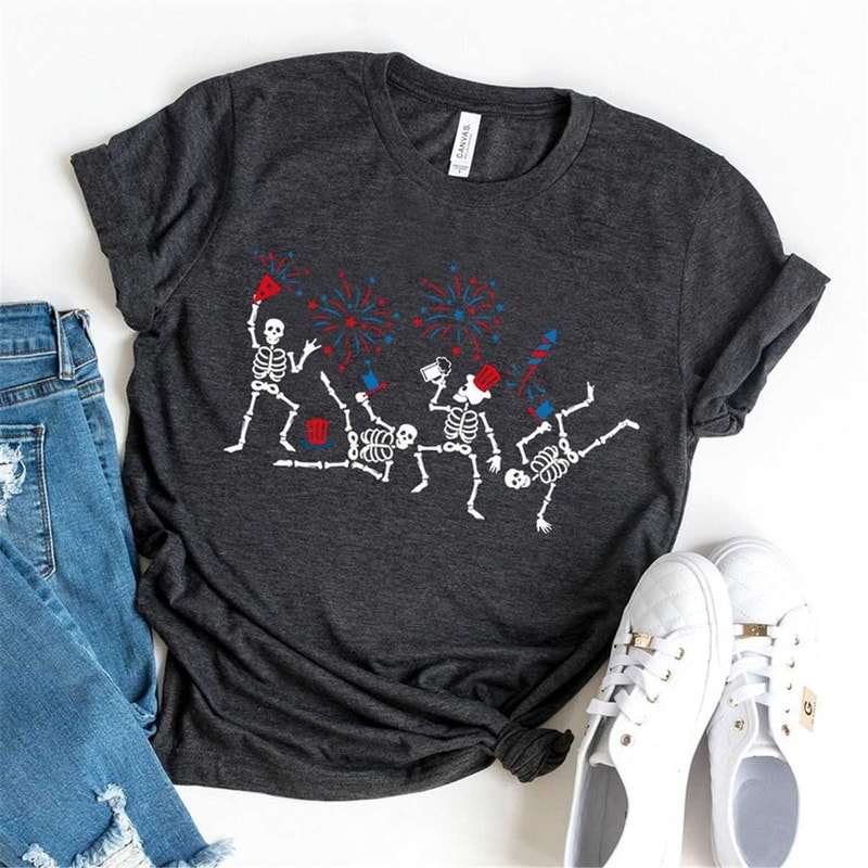 Dancing Skeleton 4th of July Shirt, 4th Of July Shirt, American Shirt, Independence Day Shirt, Funny 4th Of July Shirt,.jpg