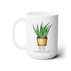 plant-themed coffee mug, succulent coffee cup, coffee mug, plant lover, aloe vera, gift, mother's day, plants, minimalis