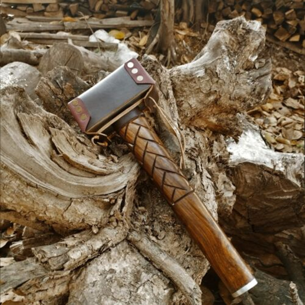 Handmade Carbon steel Viking Hammer with Kalapax face  Thor Hammer  Unique (5).jpg