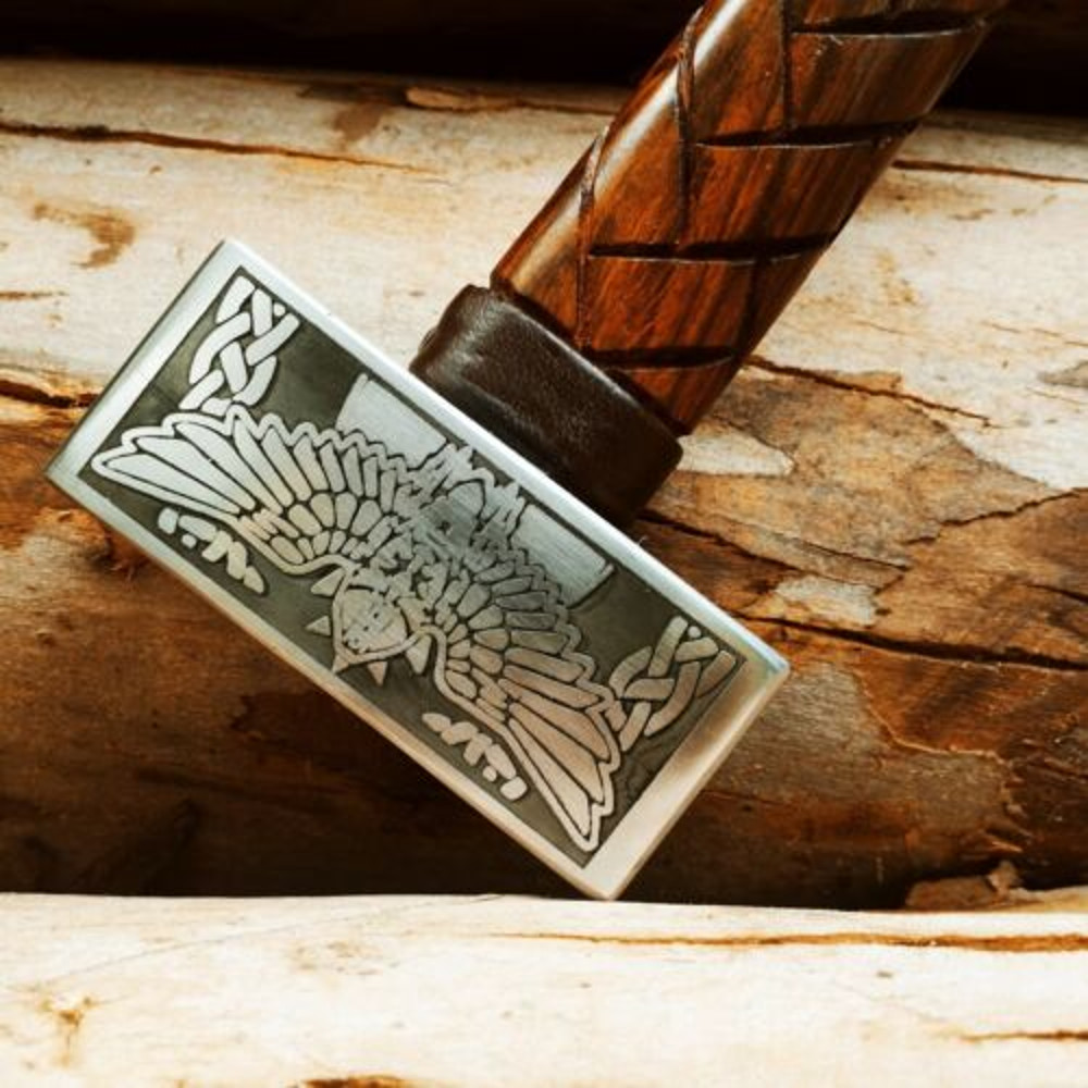 Handmade Carbon steel Viking Hammer with Kalapax face  Thor Hammer  Unique (7).jpg