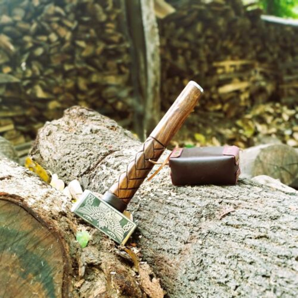 Handmade Carbon steel Viking Hammer with Kalapax face  Thor Hammer  Unique (13).jpg