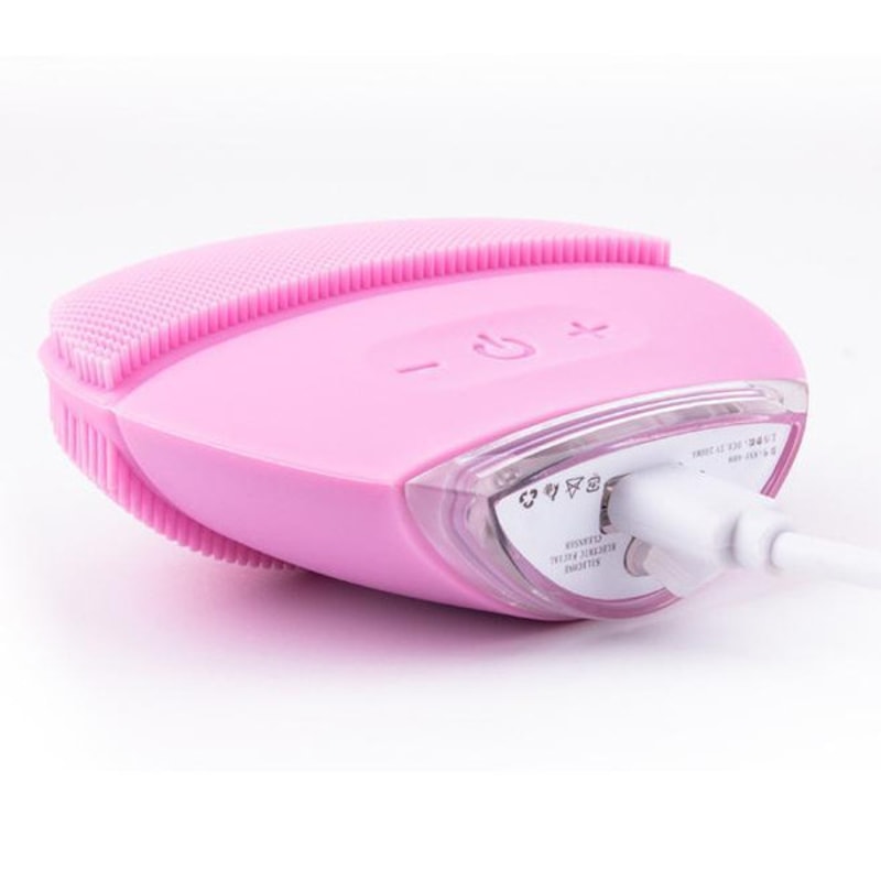 Rechargeable Silicone Facial Cleaner Light Pink 1