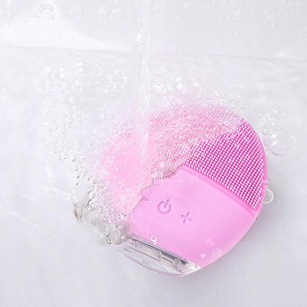 Rechargeable Silicone Facial Cleaner Light Pink 3