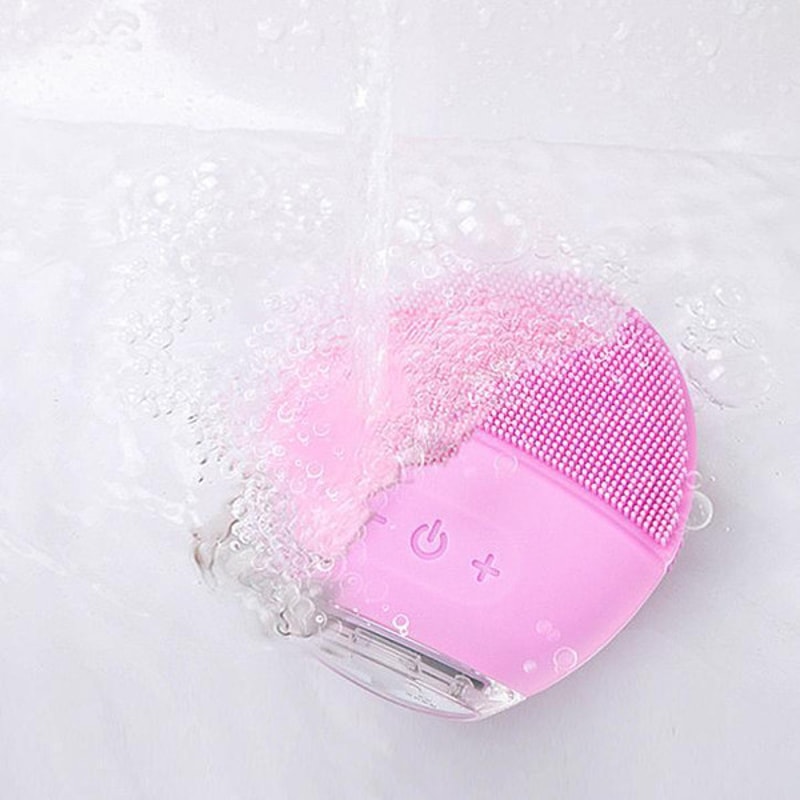 Rechargeable Silicone Facial Cleaner Light Pink 3
