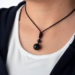 obsidian necklace crystal for women