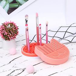 Silicone Makeup Brush Cleaner And Storage Rack