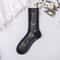 Vintage Embroidered Floral Socks Black