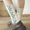 Vintage Embroidered Floral Socks 1