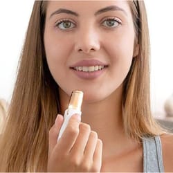 usb gold painless facial hair remover - rechargeable, portable design with floating head for effortless grooming