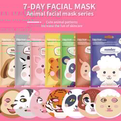 cute cartoon facial mask, moisturizing hydrating mask for deep moisturizing tender skin, animal mask skin care gift