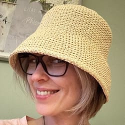 crochet straw basket hat style hand-woven accessories