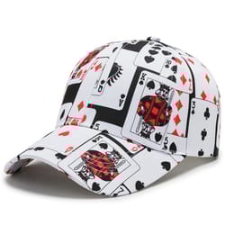 trendy poker chain letter element baseball cap, summer autumn unisex hip hop snapback hat q252