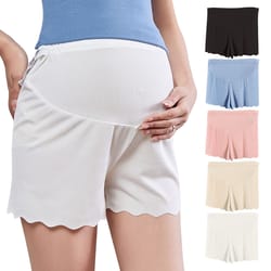 elegant ice silk maternity safe leggings summer breathable stretchy waist leggings for casual wear during pregnancy