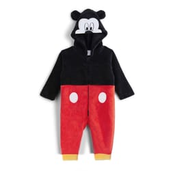 mickey baby rompers winter autumn newborn clothes fleece warm hooded baby jumpsuit outwear costume snuggly fit