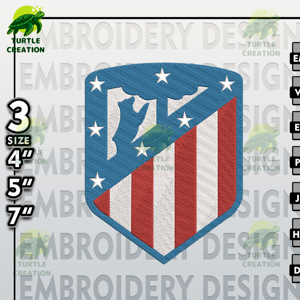 Atletico Madrid Embroidery Designs, Atletico Madrid logo Embroidery Files, Atletico , Machine Embroidery Pattern.jpg