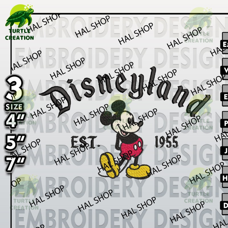 Minnie Mouse Embroidery, Disneyland Mickey Embroidery files, Disney Embroidery Designs, Machine Embroidery Pattern.jpg