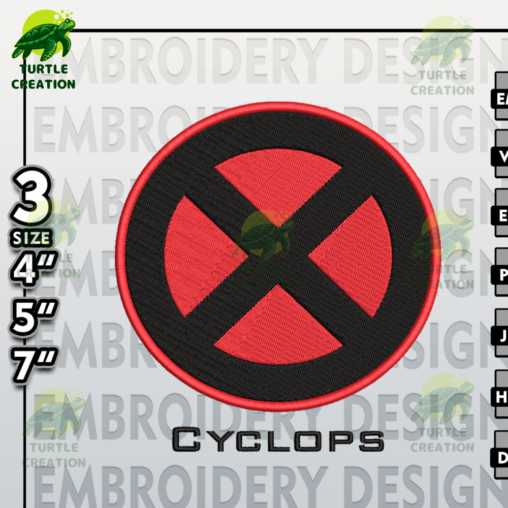 X Men Embroidery Designs, X Men Logo Embroidery Files, Marvel Machine Embroidery Pattern, Digital Download.jpg