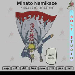 minato namikaze embroidery, embroidery file, embroidery design