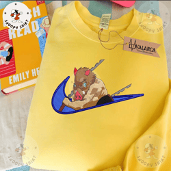 manga embroidered shirt, nike x inosuke best unisex embroidered shirt, manga embroidered crewneck, anime