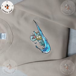 nike x pokemon embroidered shirt, unisex embroidered shirt, anime embroidered crewneck, best anime shirt,