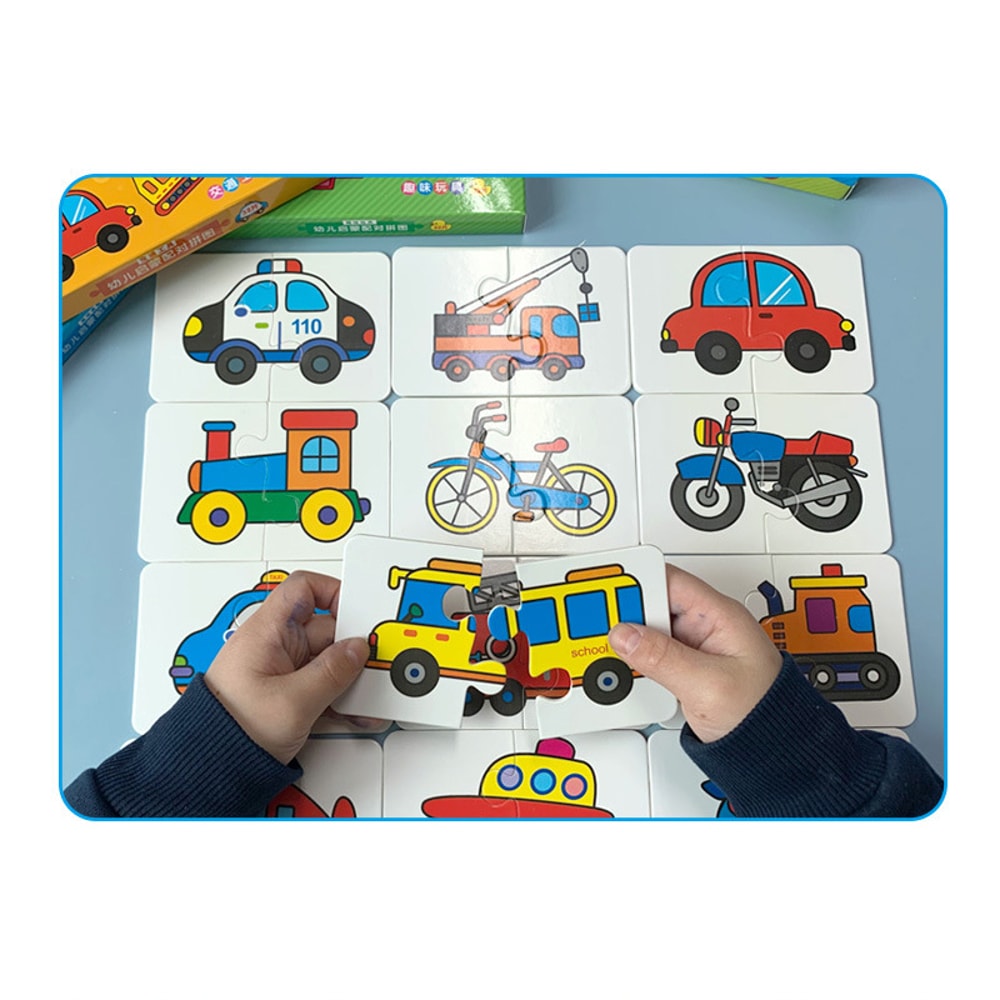 Educational Puzzle Toy For Kids Matching Card Game Baby Cognitive Fruit Animal Learning Montessori 10