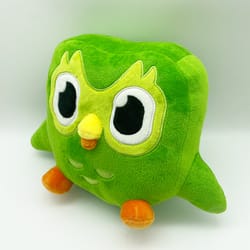 green owl plush toy, cartoon anime animal plush doll, birthday gift