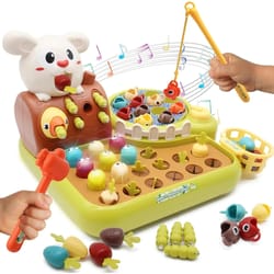rabbit farm montessori toy, educational harvest game, insect fishing game for kids