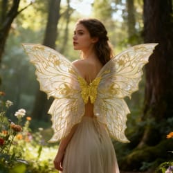 sparkling princess angel wing fairy wings – organza dress-up costume party prop for diy decorations