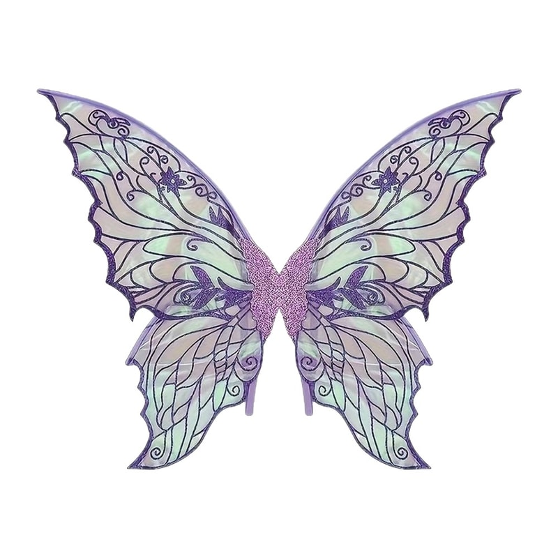 Sparkling Princess Angel Wing Fairy Wings Organza DressUp Costume Party Prop For DIY Decorations 5