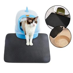 waterproof cat litter mat - non-slip, washable, double-layer design for easy cleanup