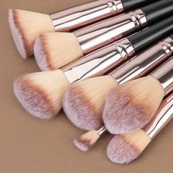 soft kabuki makeup brushes set for women foundation, blending, and concealer tools