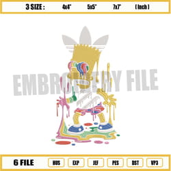 bart simpson embroidery design png