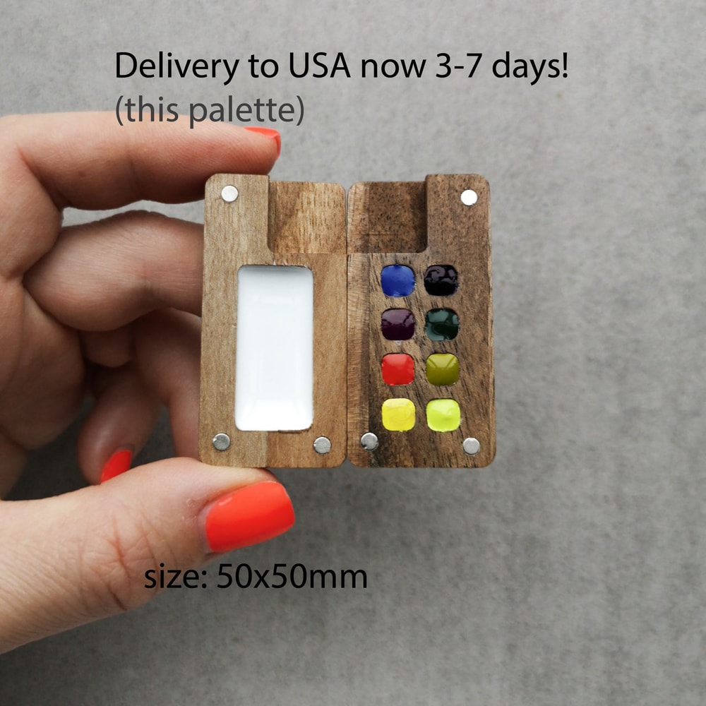 Only Tiny Wooden Palett Without Sketchbook 0