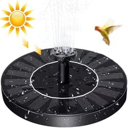 solar power bird bath fountain pump - upgrade with solar fountain and nozzles for outdoor bird bath decor