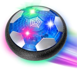 rechargeable hover soccer ball with led lights - indoor air football toy for kids
