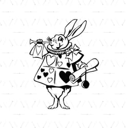 the white rabbit alice in wonderland character svg