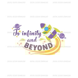 to infinity and beyond rocket fly toy story cartoon svg
