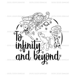 to infinity and beyond coloring toy story friends silhouette svg