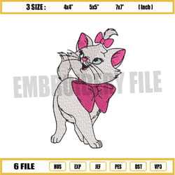 disney animated marie aristocats embroidery ,png