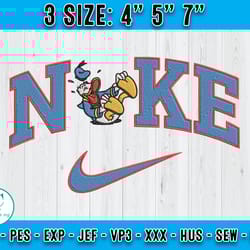 nike x donald duck embroidery, donald duck cartoon embroidery