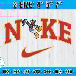donald duck embroidery, nike donald duck embroidery, disney character embroidery