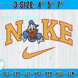 donald duck embroidery, nike donald duck embroidery, cartoon character embroidery