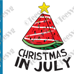 christmas in july svg watermelon xmas tree funny melon summer beach png