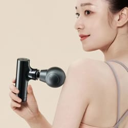 mini massage gun with lcd screen, portable electric muscle fascia massager for neck, foot & body relief